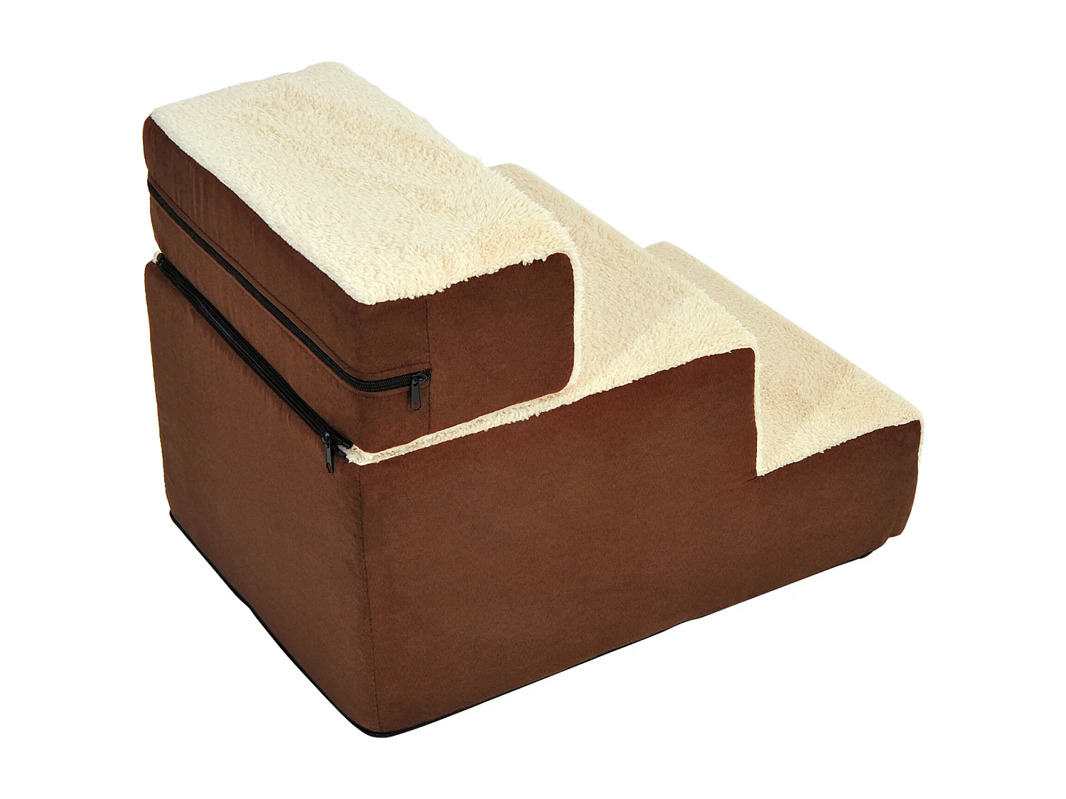 PawHut Scala per Cani e Cuccioli 3 Gradini Rimovibili e Antiscivolo