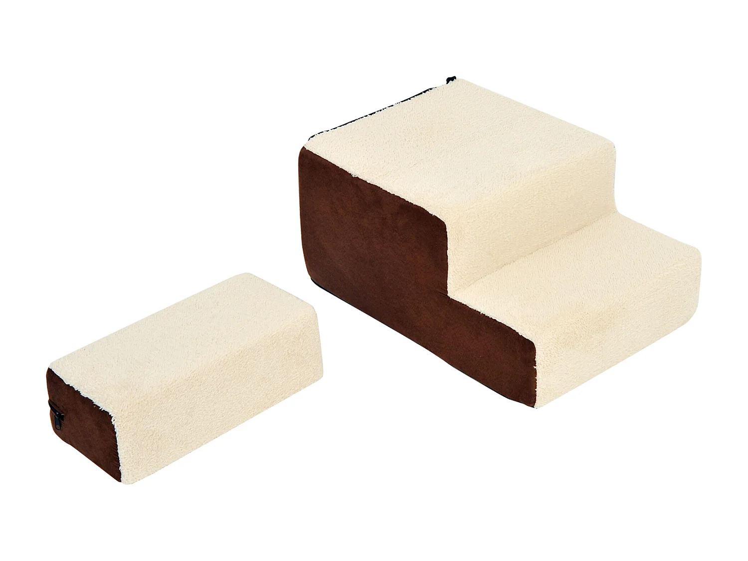 PawHut Scala per Cani e Cuccioli 3 Gradini Rimovibili e Antiscivolo