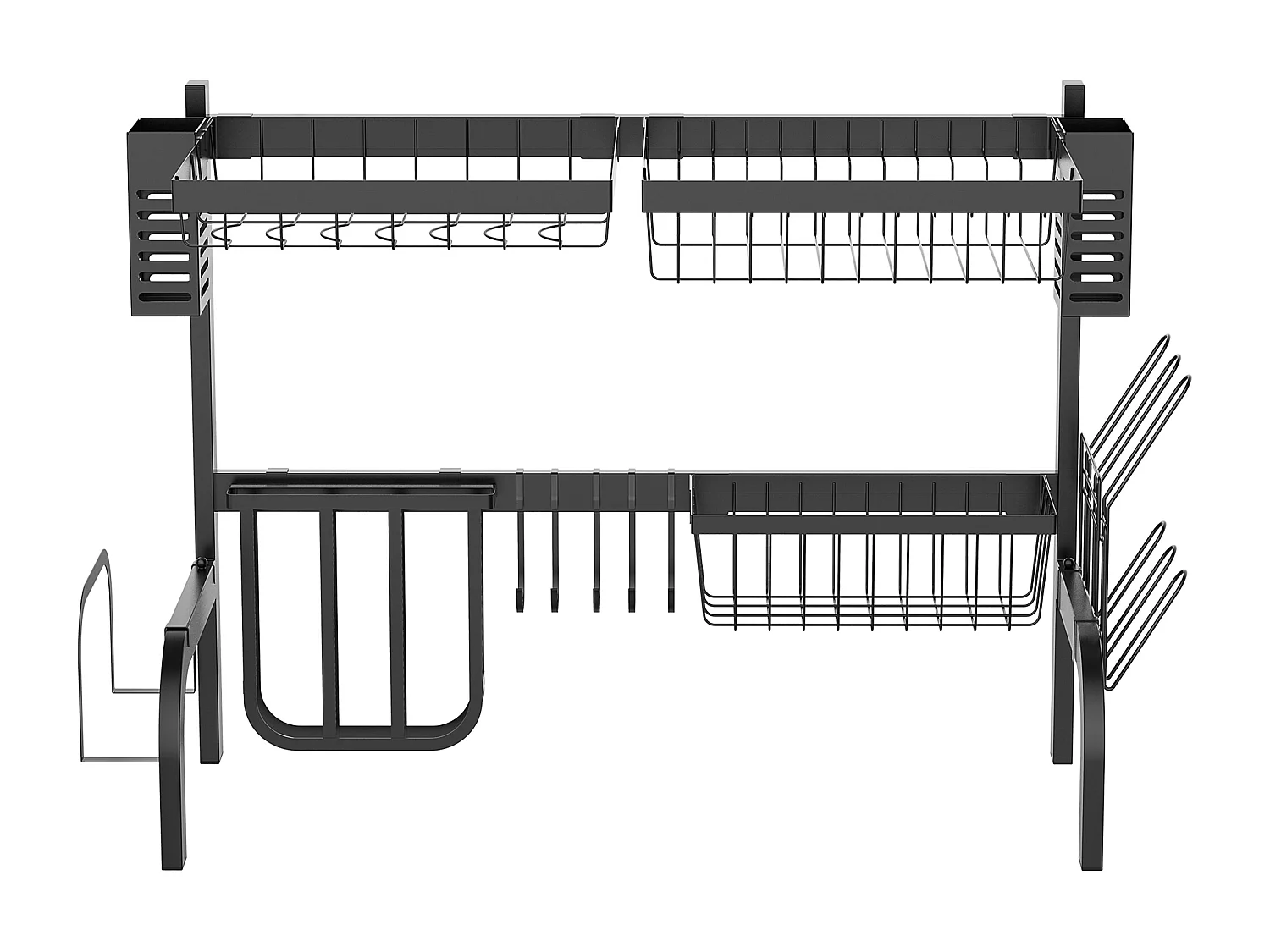 Scolapiatti da lavello modulabile a 2 livelli con piedini antiscivolo