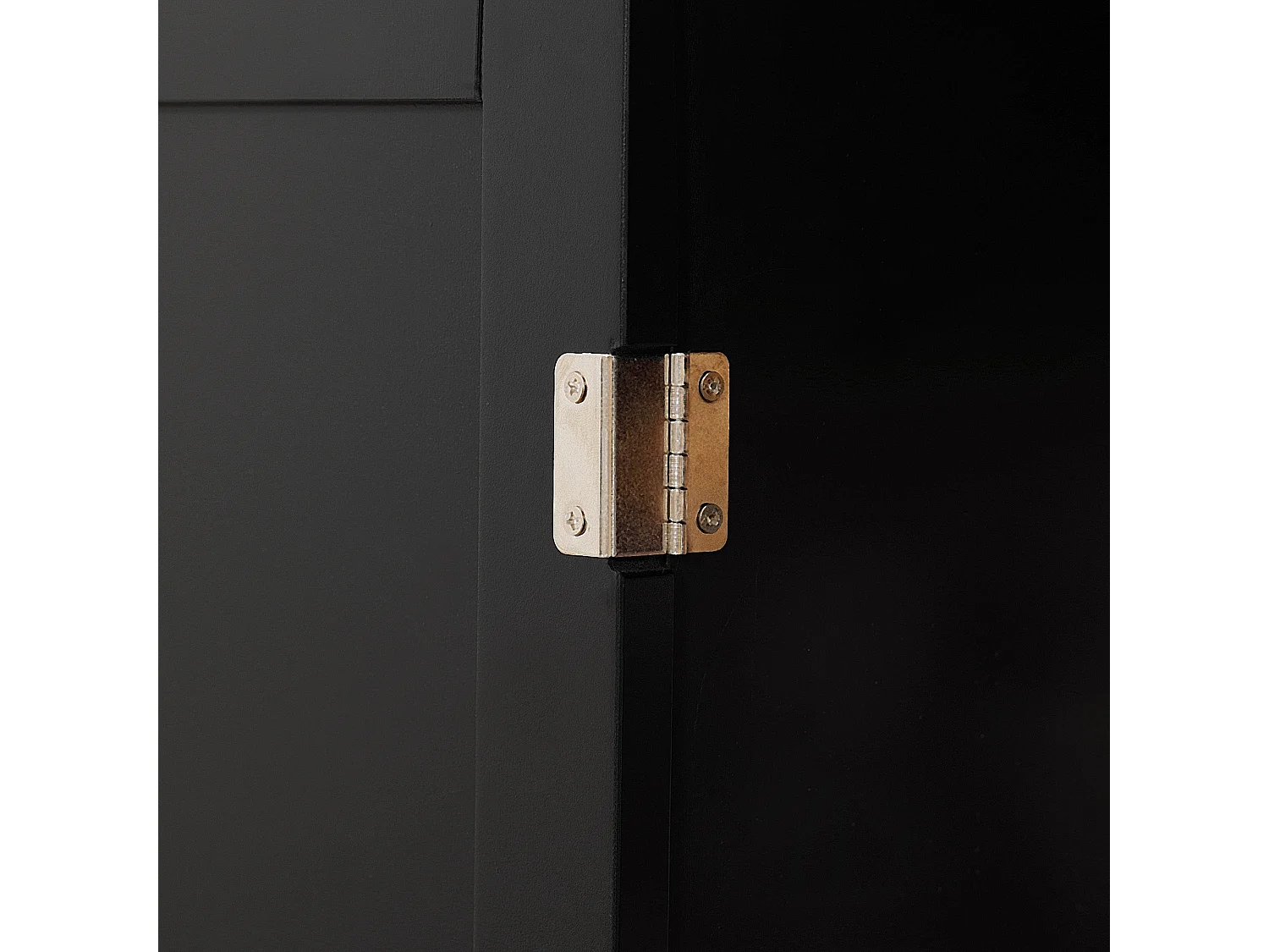 Carrello da cucina con armadietto e 2 cassetti in legno nero