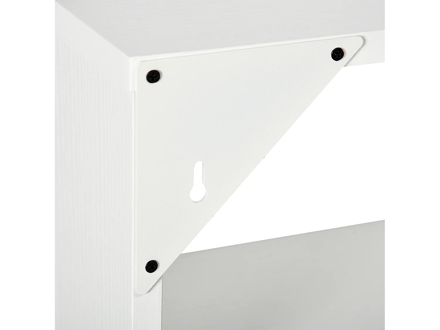 Libreria moderna a muro 4 livelli in legno 94x19.5x80cm bianco