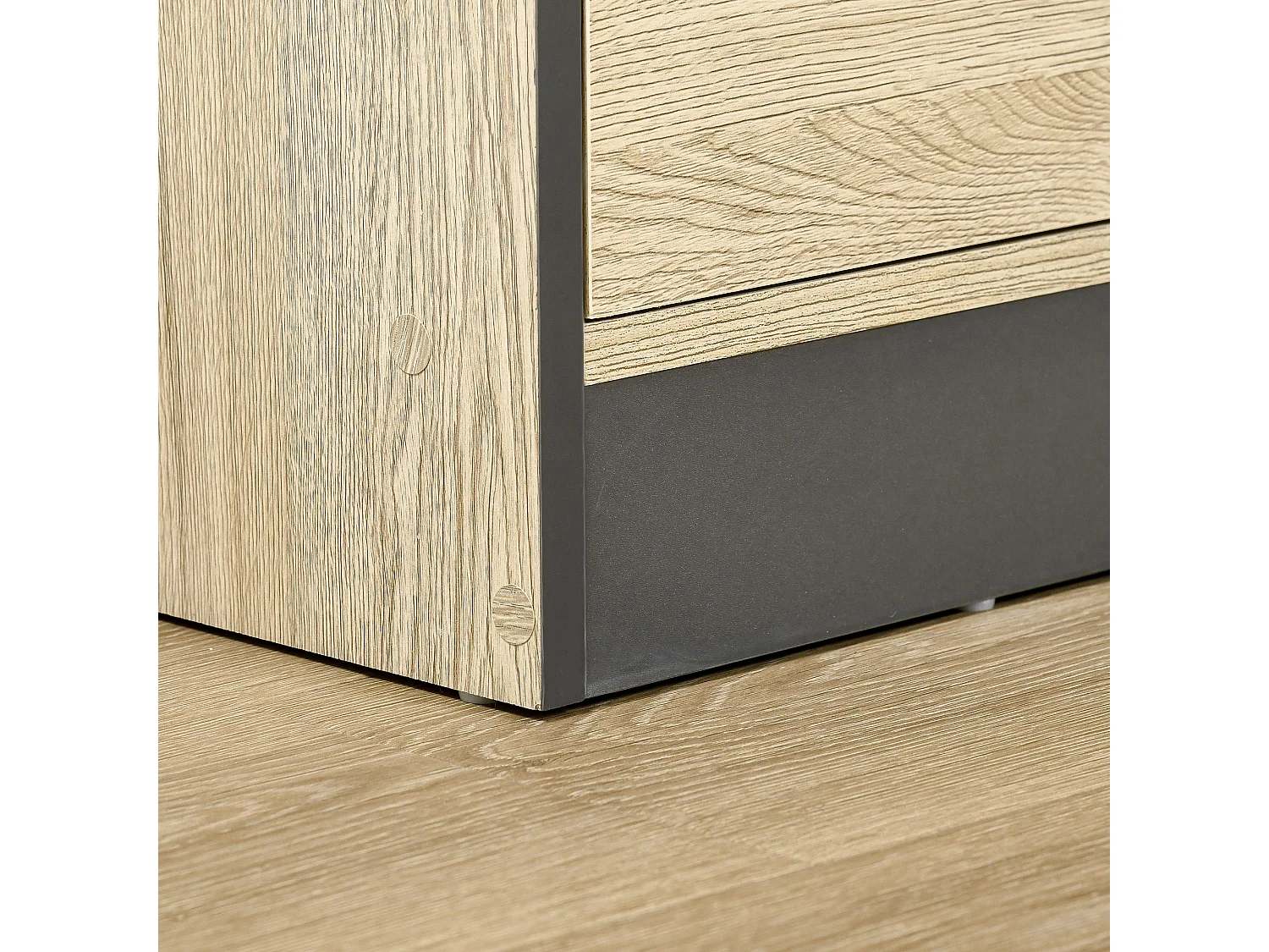 Credenza cucina, mobile cucina con armadietto a 2 ante soft close in vetro temperato