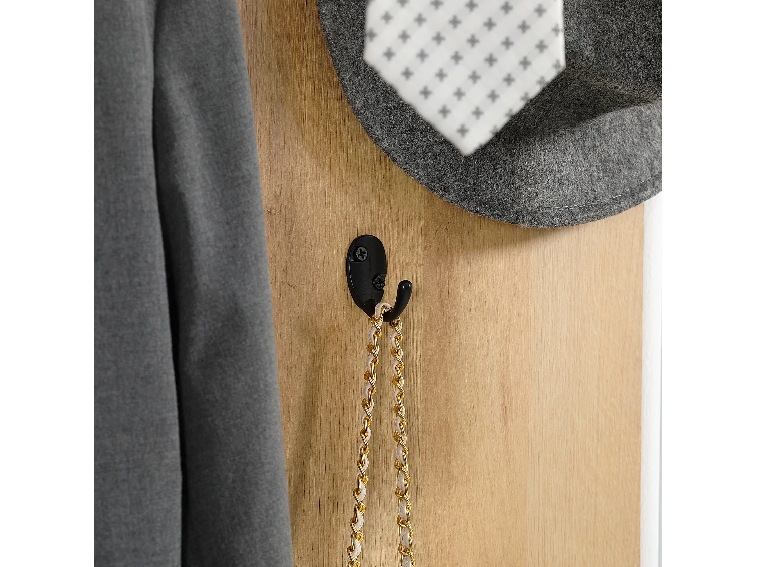 Mobile da ingresso con scarpiera bassa panca e appendiabiti da 4 ganci