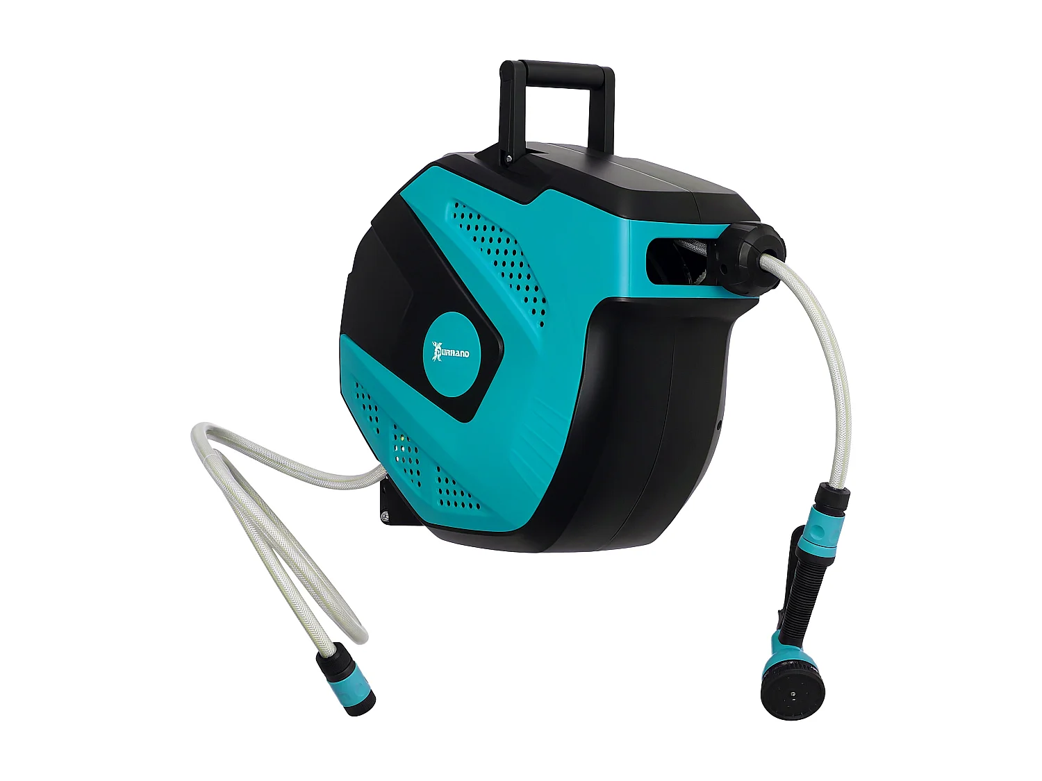 Avvolgitubo automatico a 7 modalità di irrigazione in pp nero e verde