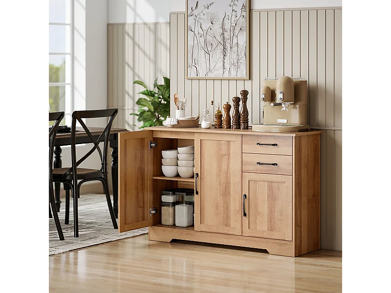 Credenza cucina, mobile cucina con 2 cassetti 2 armadietti