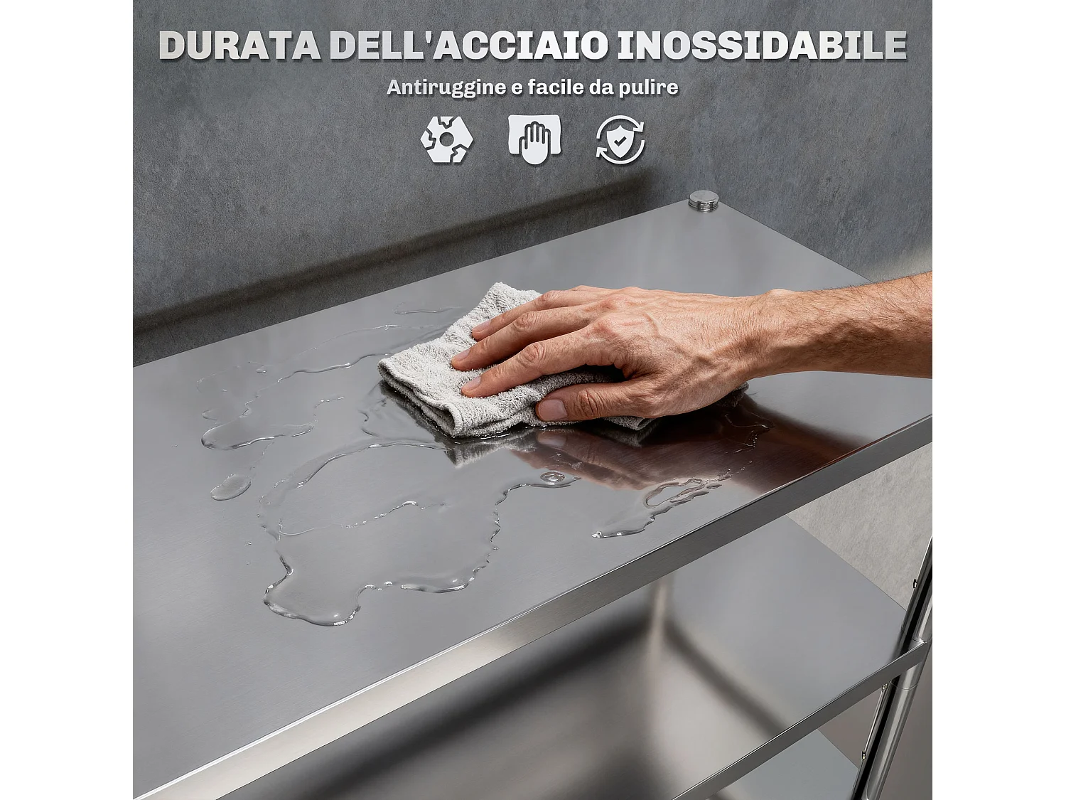 Scaffale da cucina a 5 livelli regolabili su 13 altezze diverse