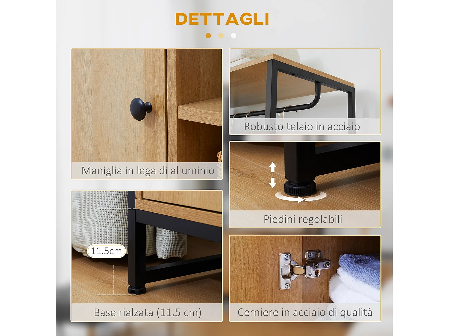 Appendiabiti stile industriale con scarpiera 80x40x180cm