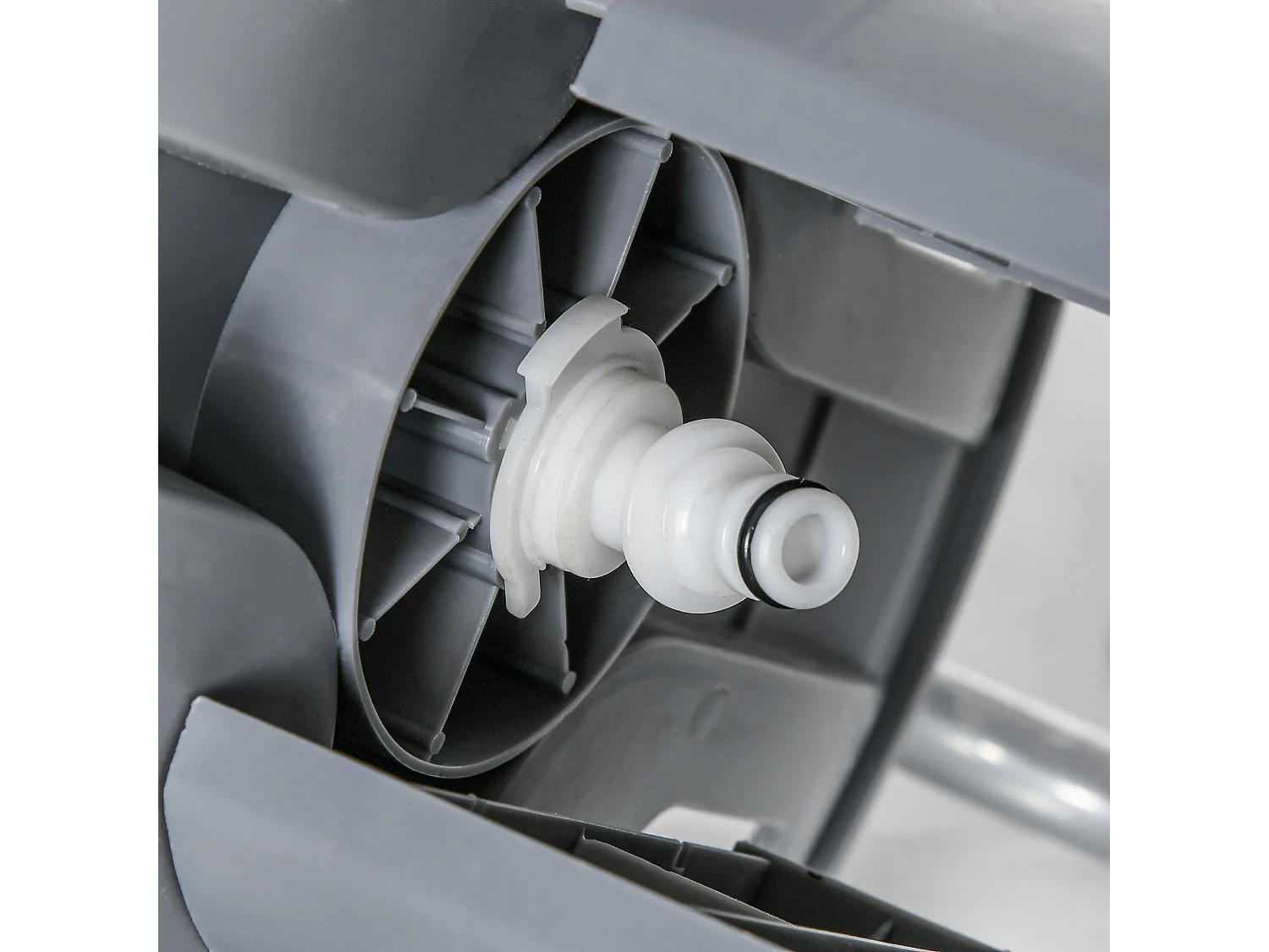 Avvolgitubo a parete e da terra per 40m di tubo e manovella grigio