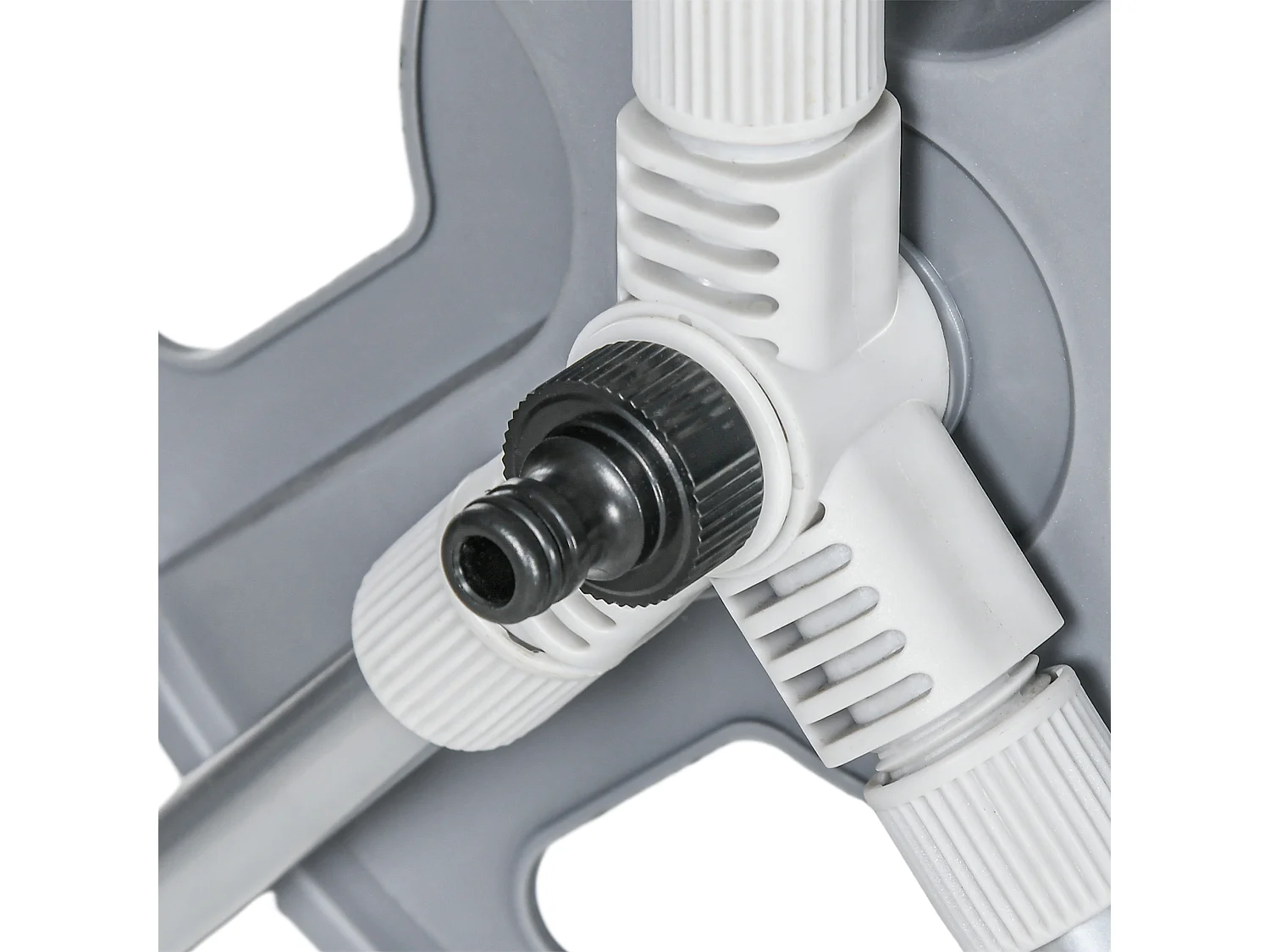 Avvolgitubo a parete e da terra per 40m di tubo e manovella grigio