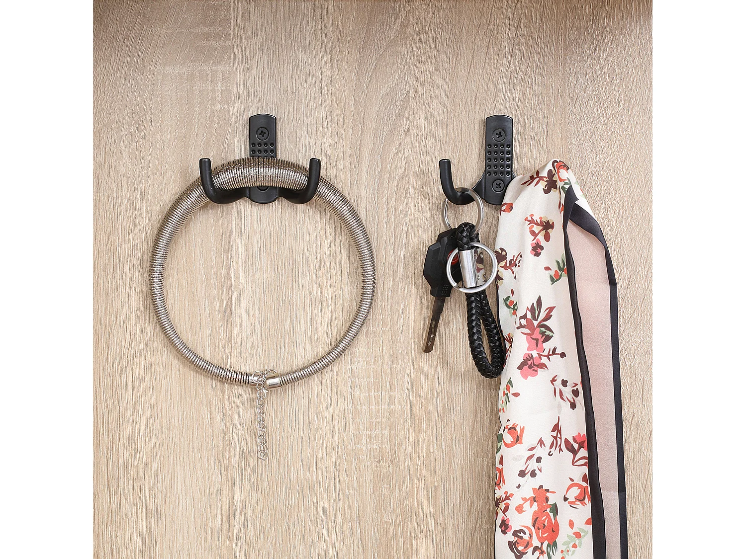 Mobile attaccapanni da ingresso 4 in 1 con specchio ganci e ripiani regolabili intern