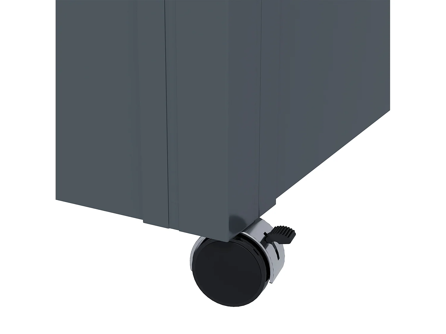 Baule da esterno da 311l in acciaio zincato grigio scuro 2 maniglie