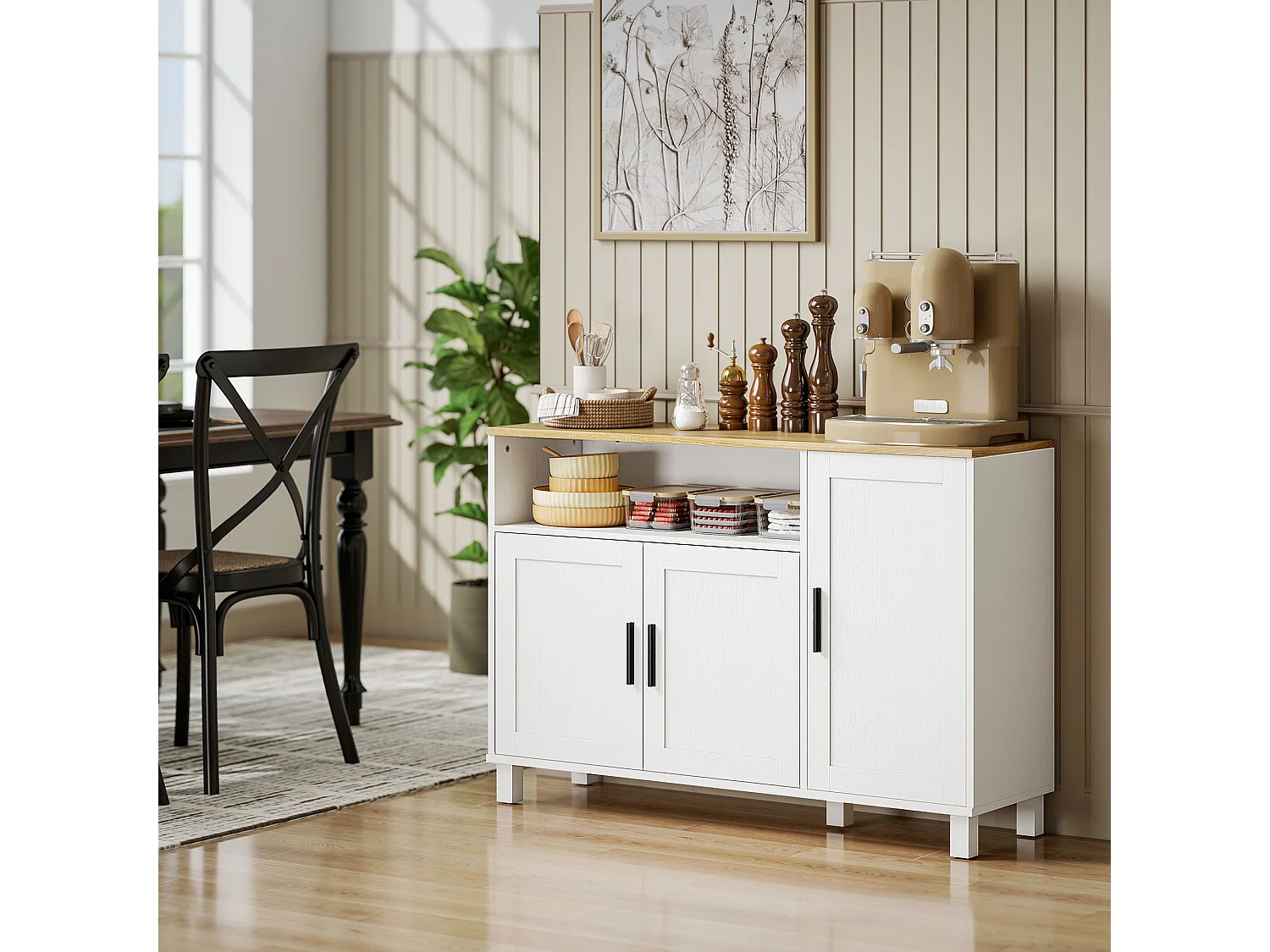 Credenza cucina con ante ammortizzate mobile cucina moderno con ripiano regolabile