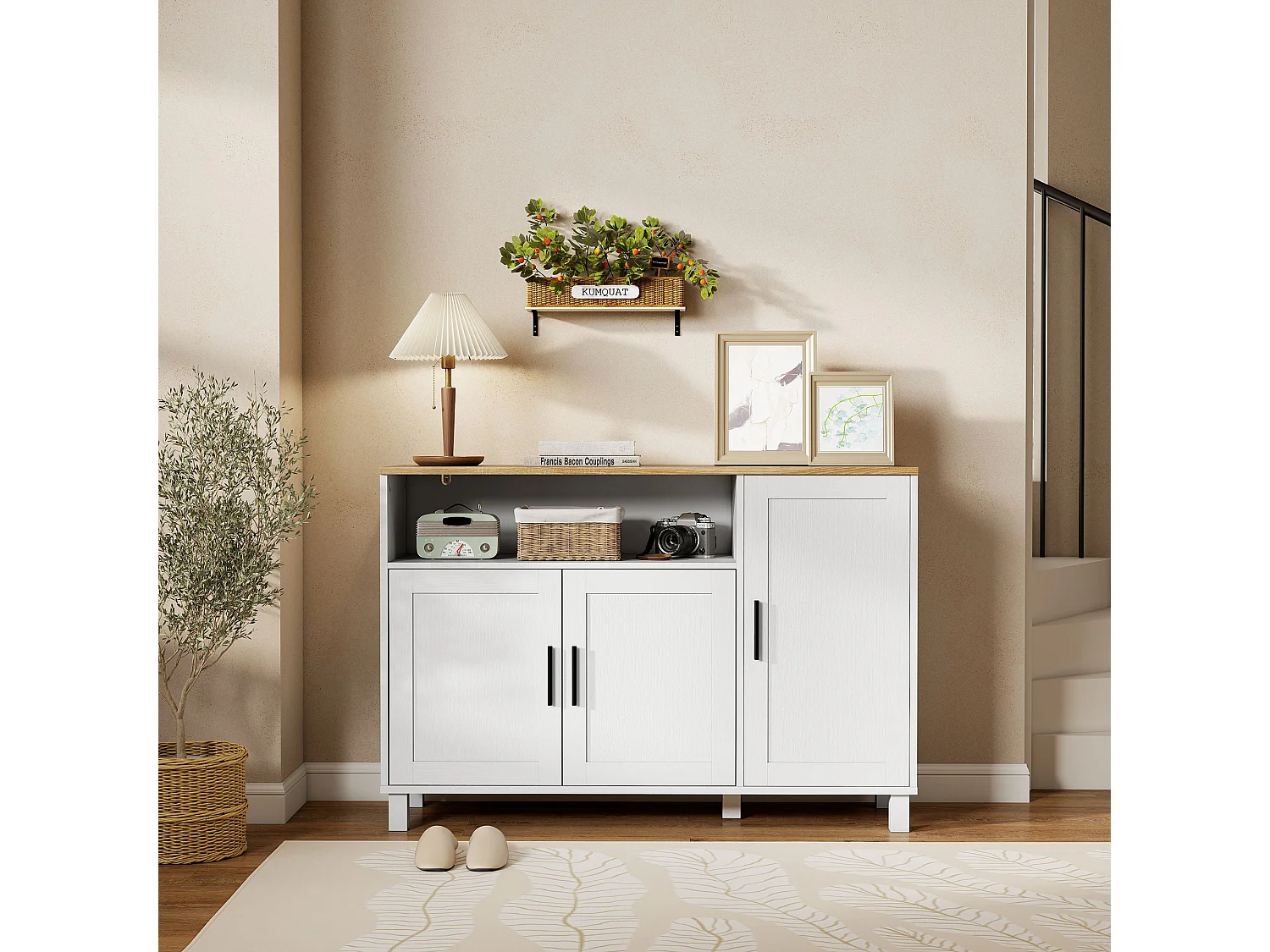 Credenza cucina con ante ammortizzate mobile cucina moderno con ripiano regolabile