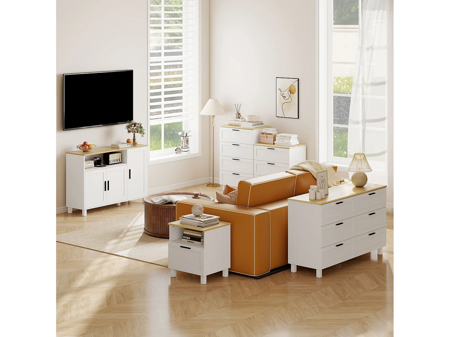 Credenza cucina con ante ammortizzate mobile cucina moderno con ripiano regolabile