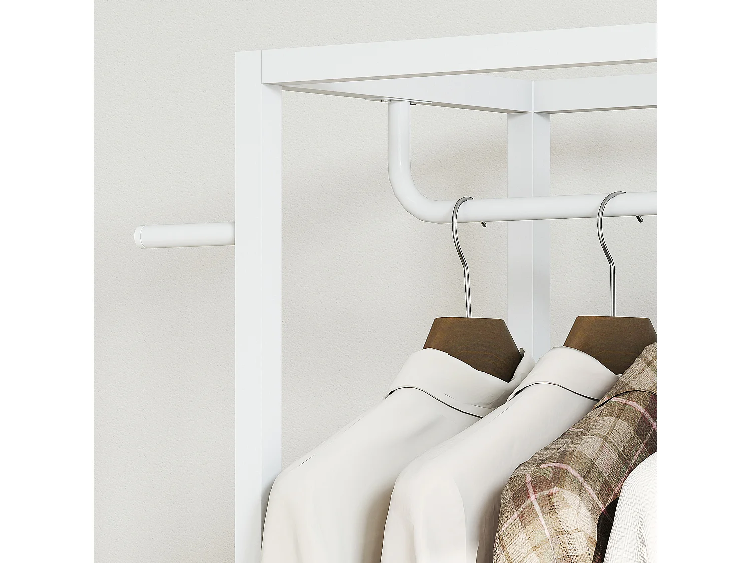 Appendiabiti da ingresso con scarpiera, attaccapanni con barra appendi abiti