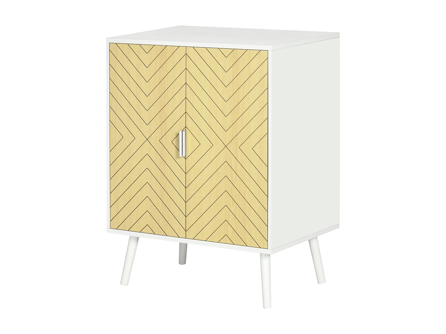 Credenza moderna in legno mobiletto multiuso con ripiani per soggiorno