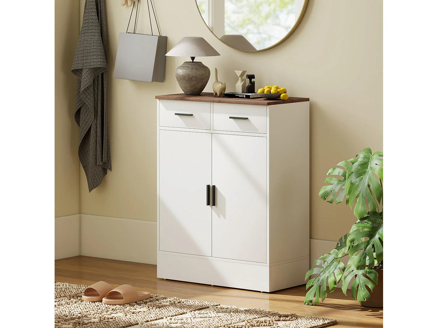 Credenza cucina con 2 cassetti e armadietto 2 ante mobile cucina moderno