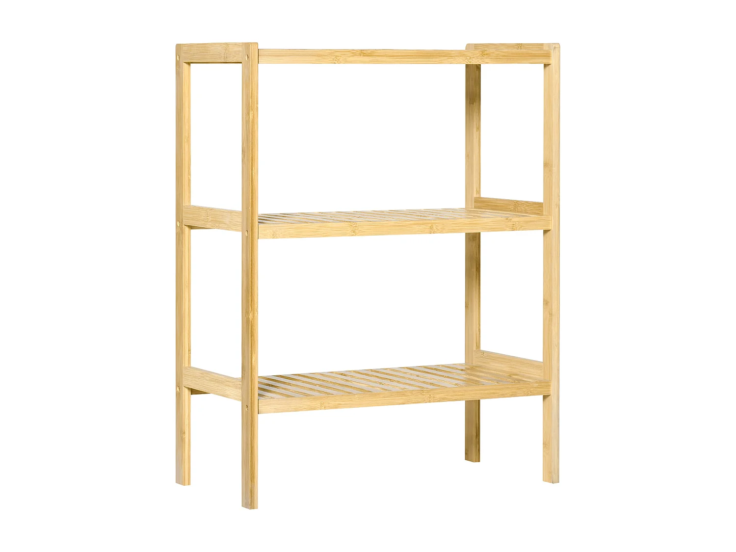 Scaffale multiuso a 3 ripiani salvaspazio in bambù mensola per bagno