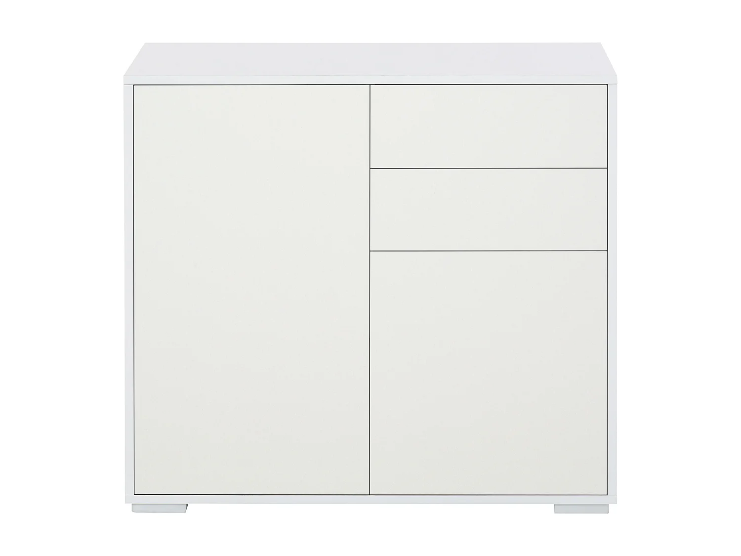 Mobiletto multiuso 2 cassetti e armadietti apertura a pressione