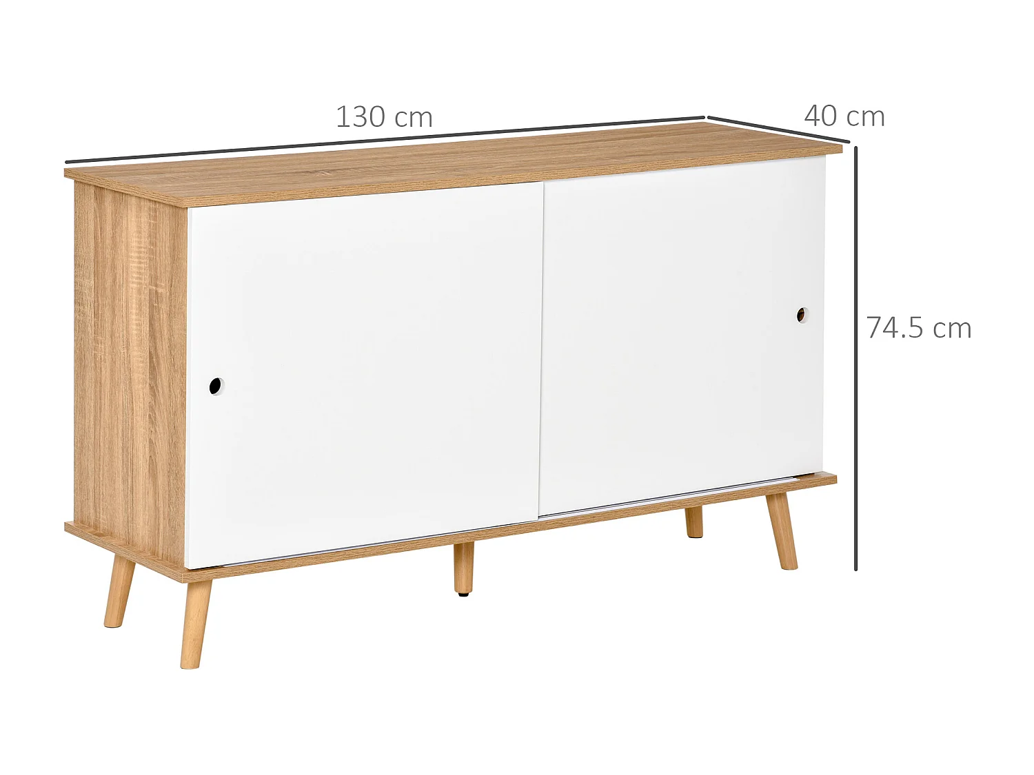 Mobile cucina credenza moderna con mensole regolabili