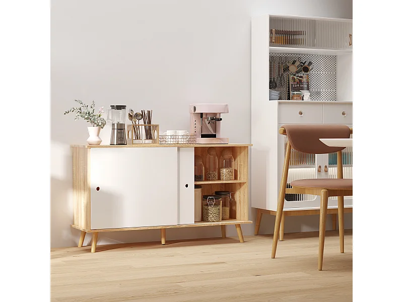 Mobile cucina credenza moderna con mensole regolabili