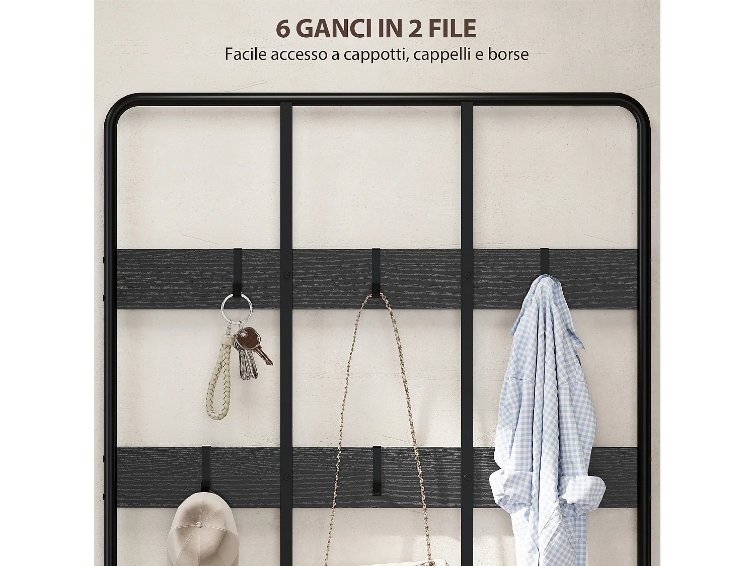 Appendiabiti da ingresso 3 in 1 con scarpiera attaccapanni stile industriale con panca