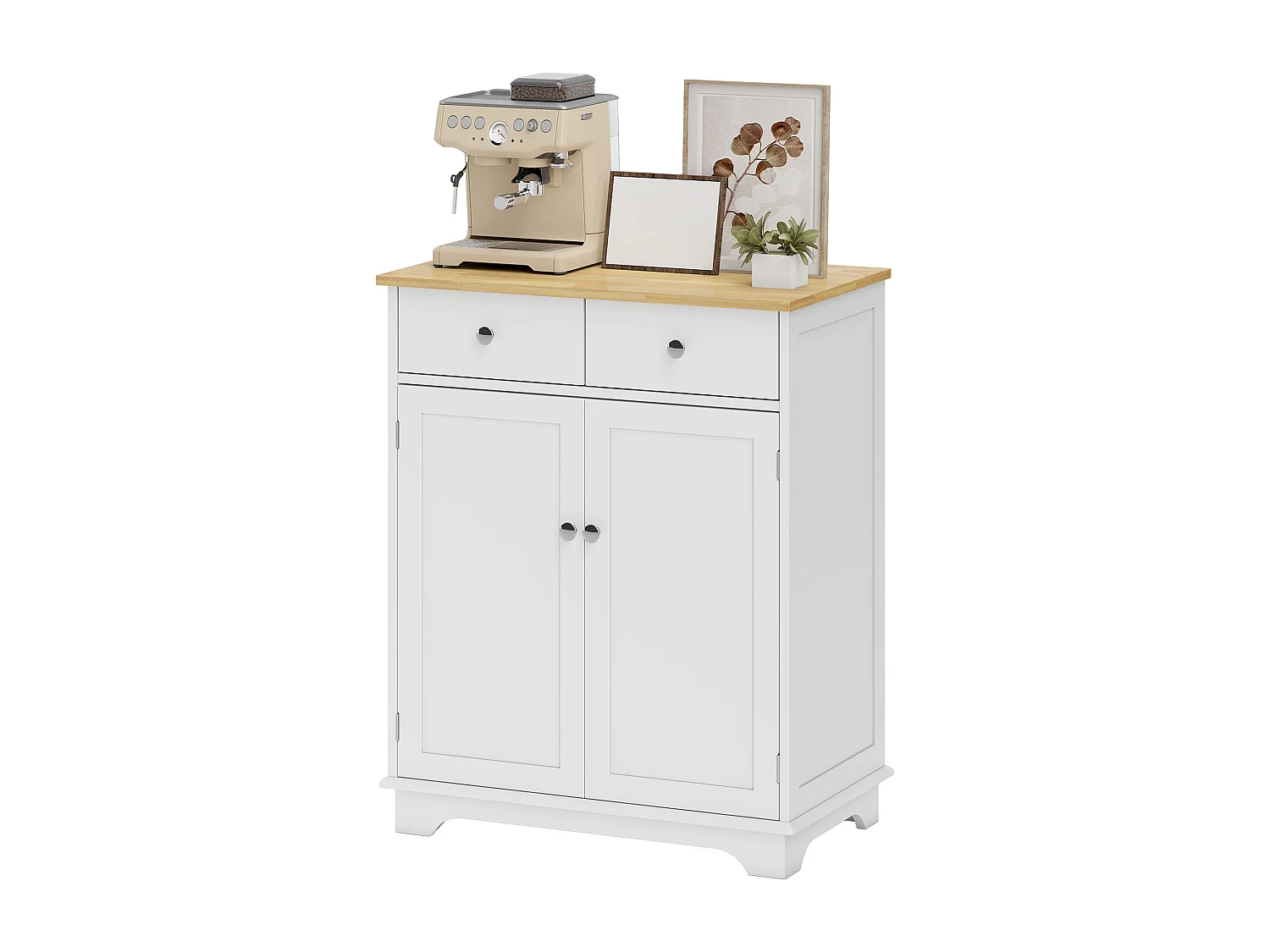 Credenza soggiorno con 2 cassetti e armadietto con ripiano regolabile