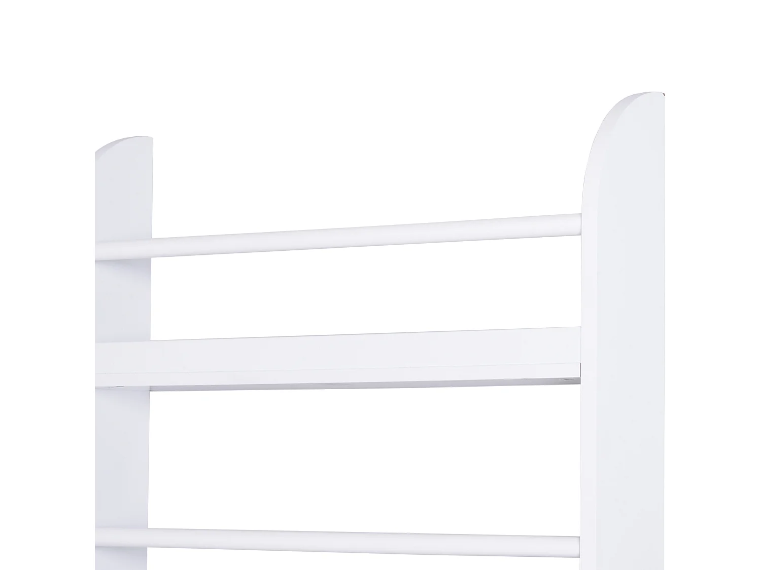 Libreria da parete con 4 ripiani impermeabile bianco