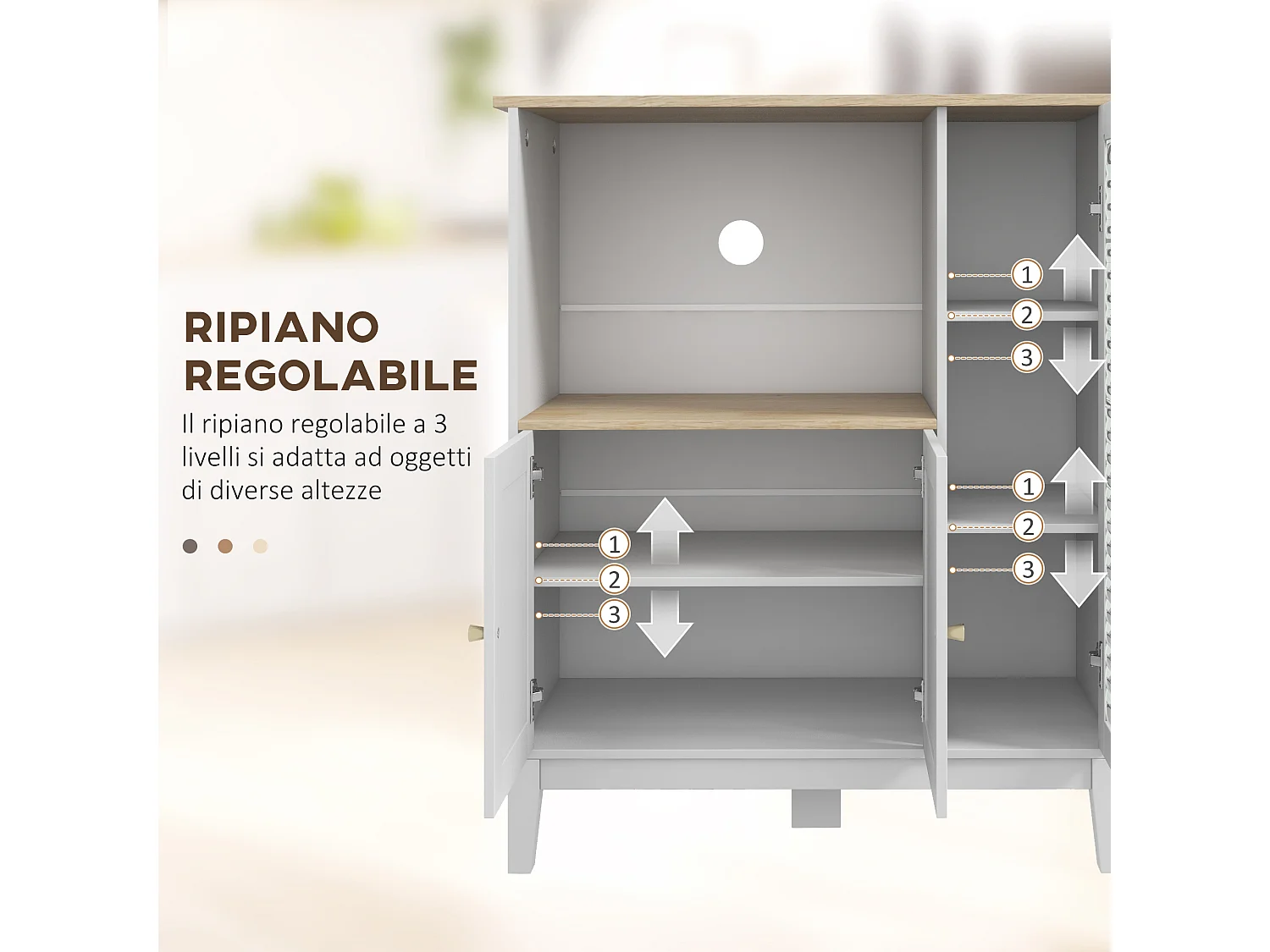 Mobile microonde con piano per elettrodomestici armadietti e anta in vetro