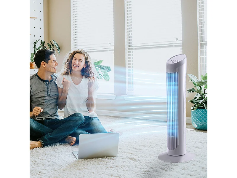 Ventilatore a torre oscillante da 45w a 3 velocità