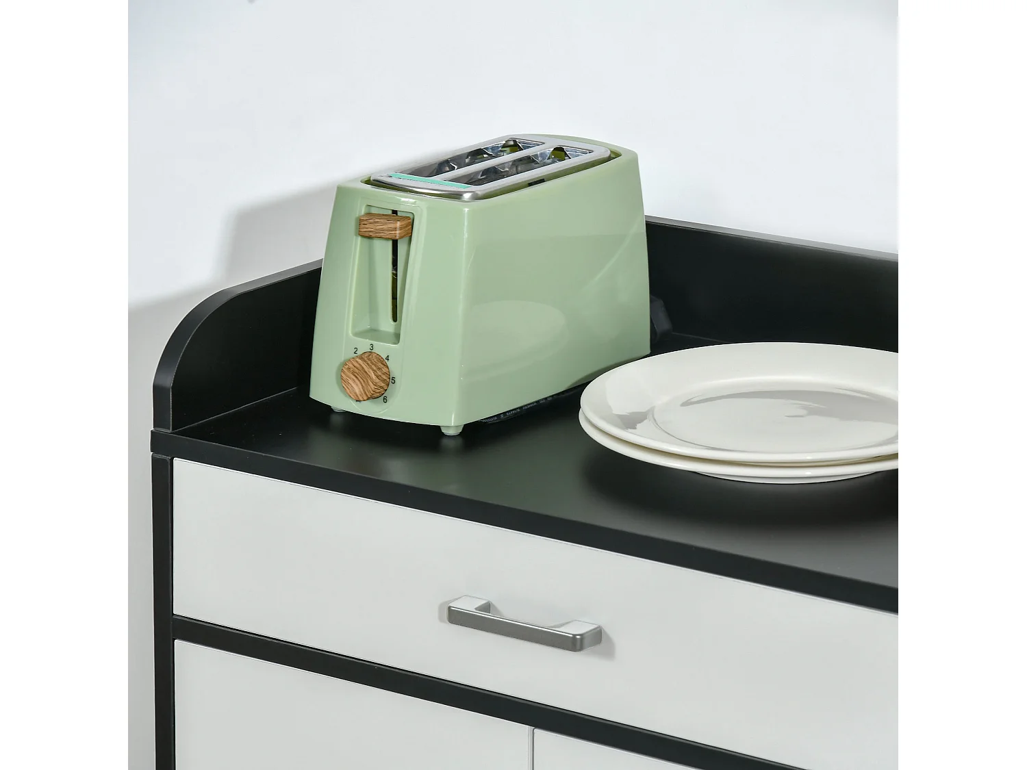 Mobiletto da cucina moderno in mdf con 2 armadietti