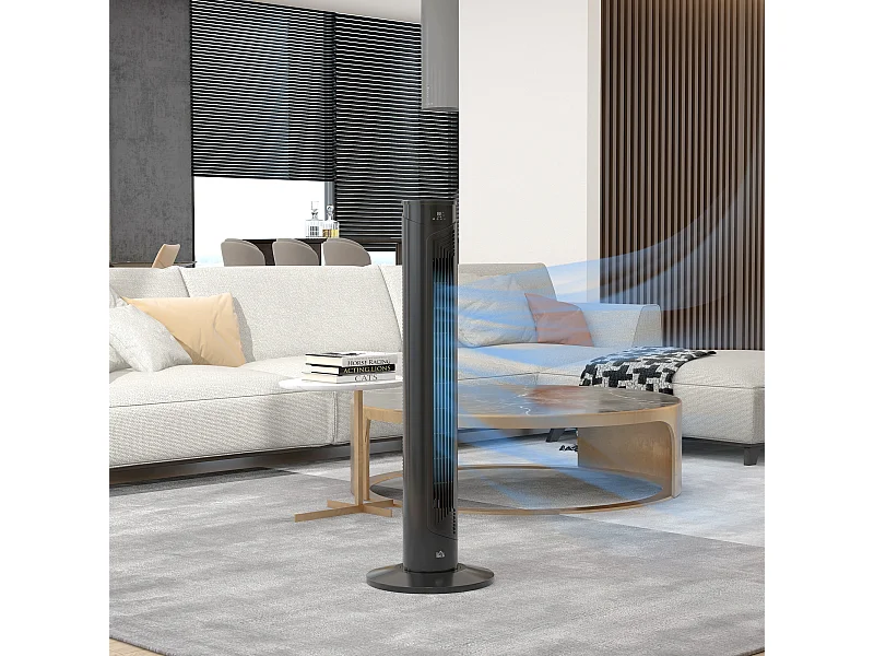 Ventilatore a torre 45w a 4 modalità e 3 velocità con timer da 12h