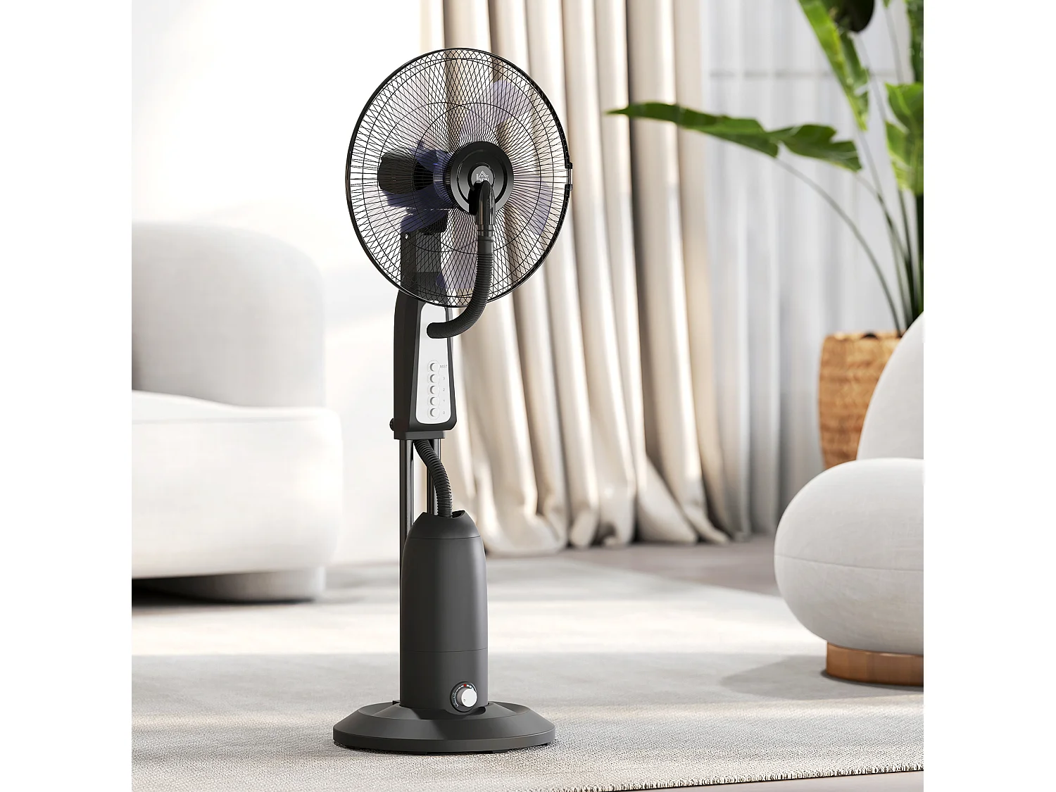 Ventilatore nebulizzatore con serbatoio da 3l e 3 velocità, diametro 50 cm