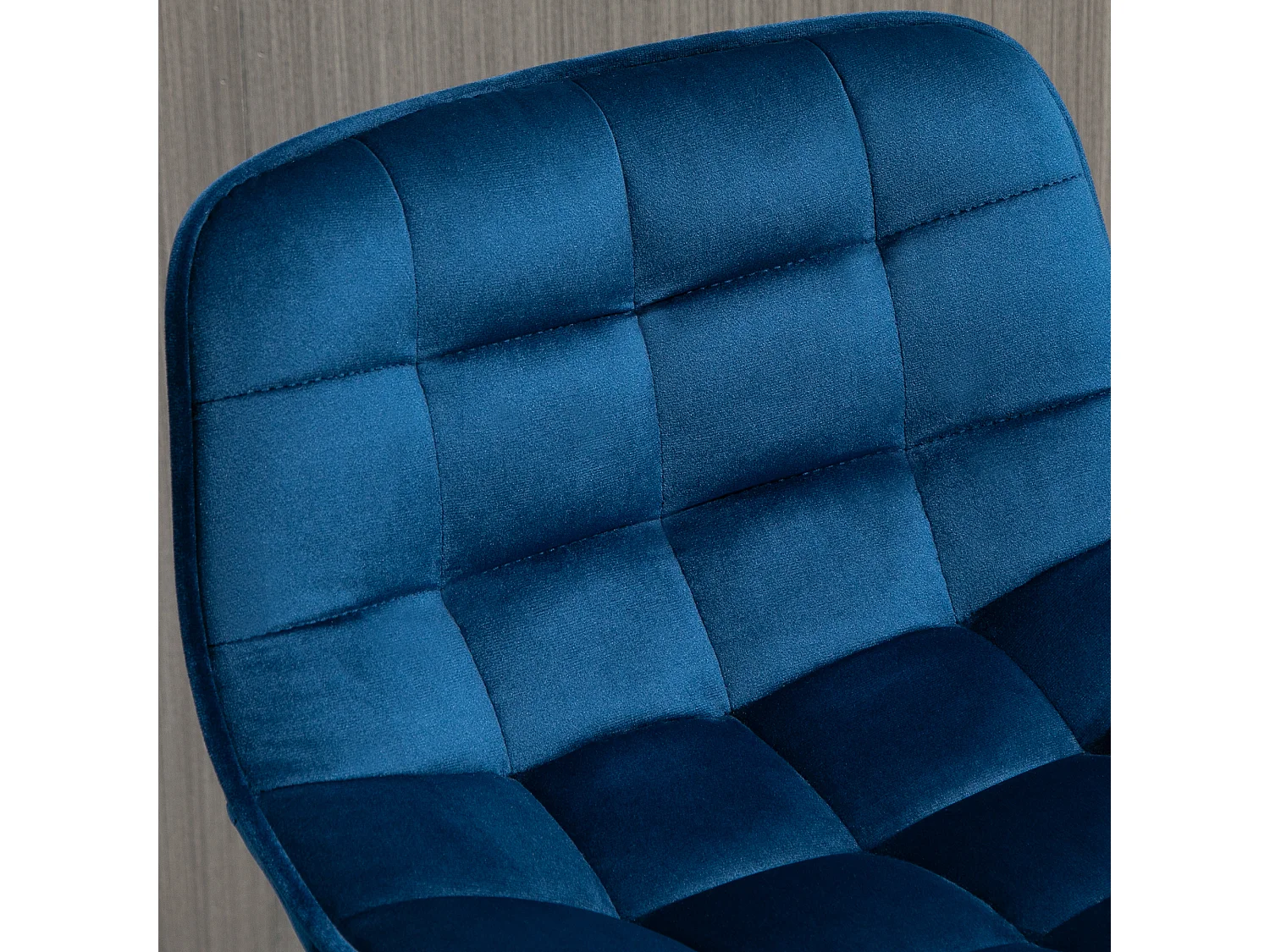 Set 2 sgabelli da bar stile nordico metallo velluto blu