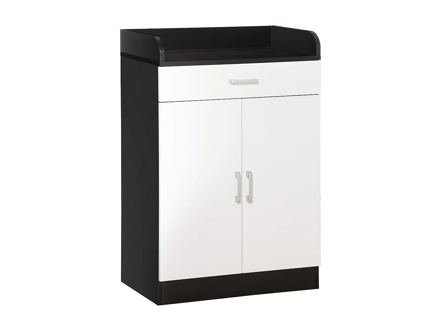 Mobiletto con cassetto di legno con ripiano regolabile