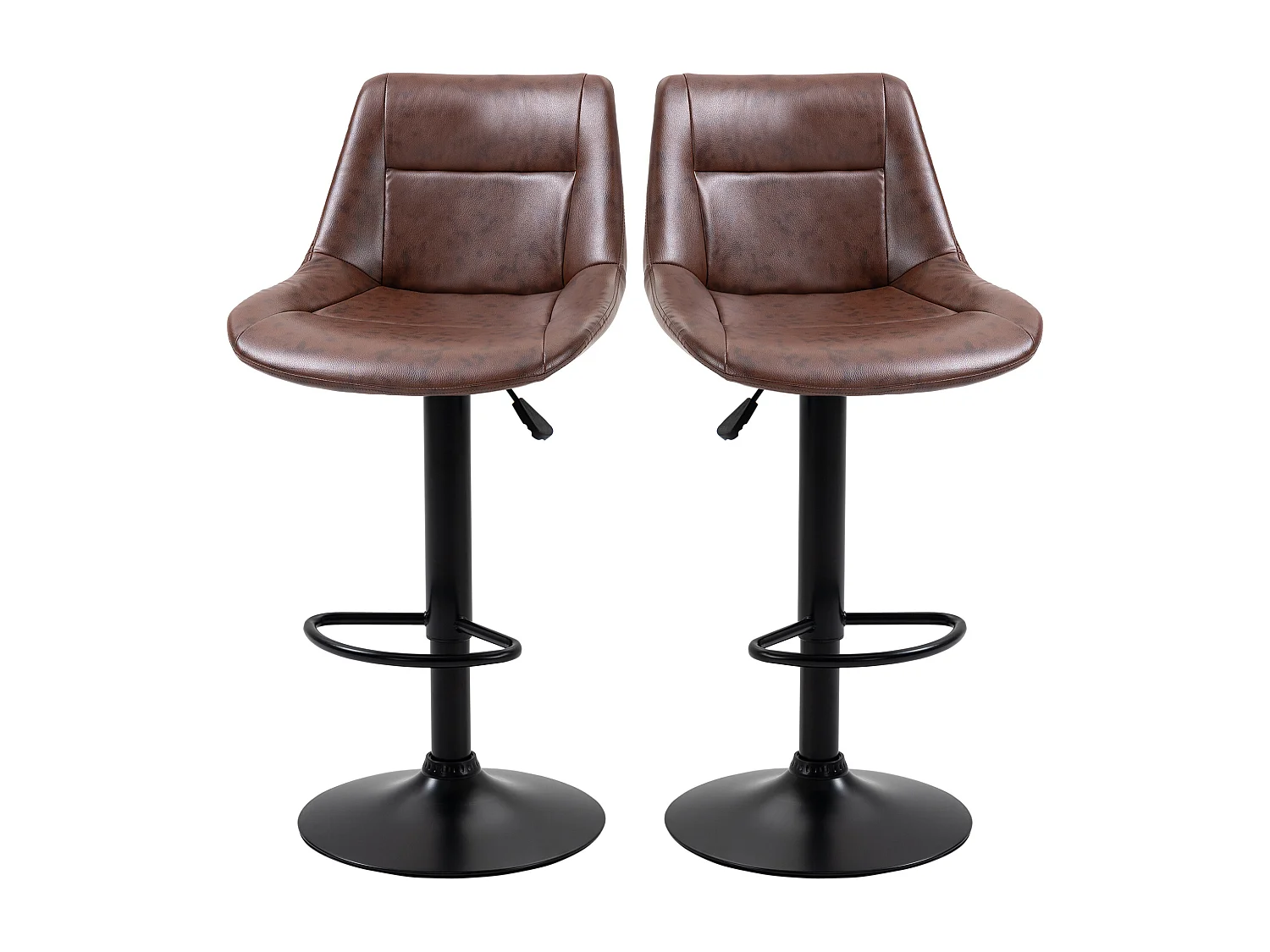 Set 2 sgabelli bar con altezza regolabile sgabelli alti cucina in finta pelle