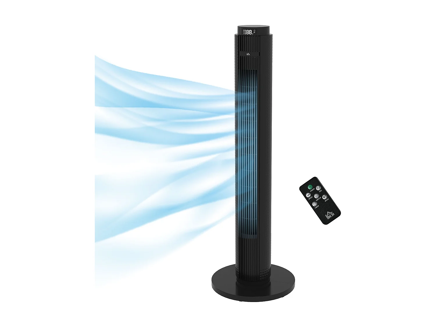 Ventilatore a torre 45w a 4 modalità e 3 velocità con timer da 12h