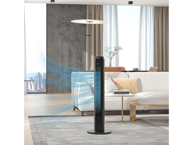 Ventilatore a torre 45w a 4 modalità e 3 velocità con timer da 12h