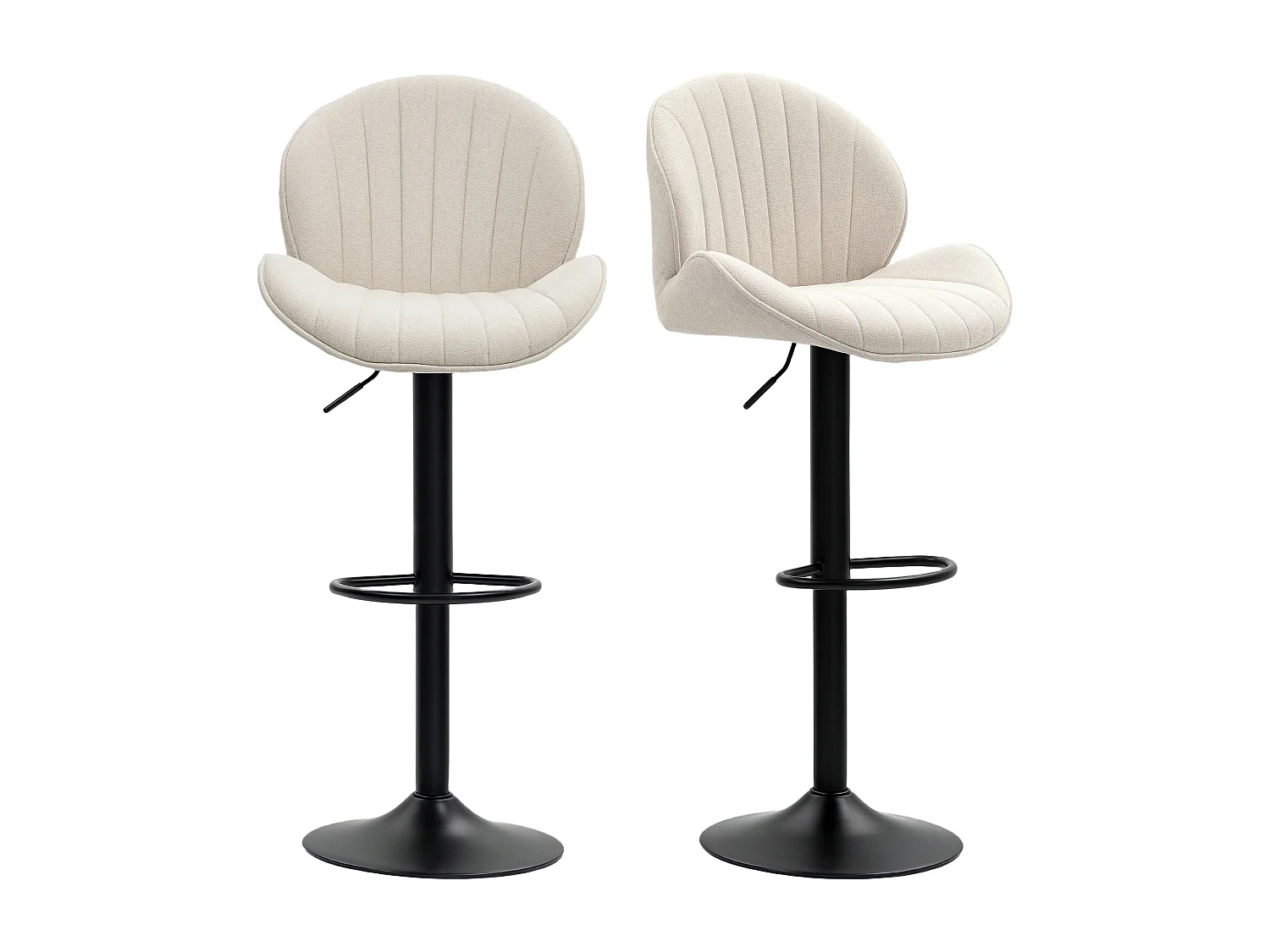 set 2 sgabelli cucina con altezza regolabile gabelli alti da bar in tessuto effetto ciniglia