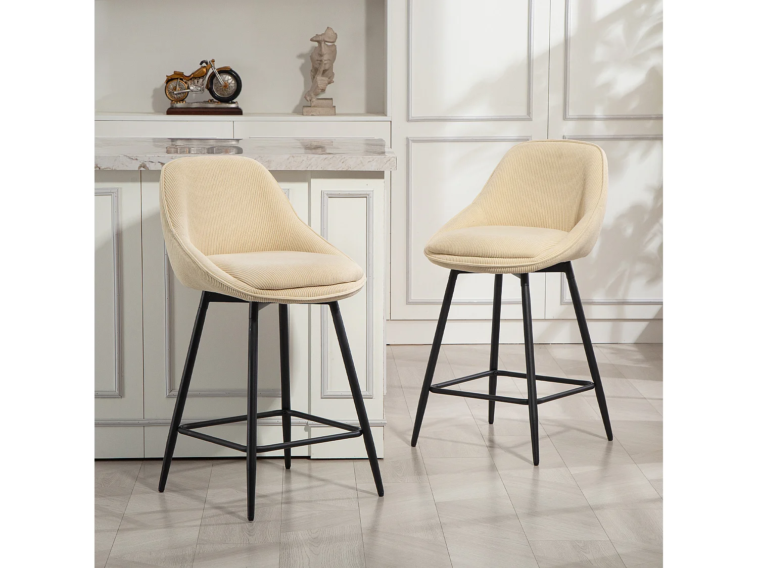 Set 2 sgabelli bar con schienale e braccioli sgabelli cucina girevole a 360°