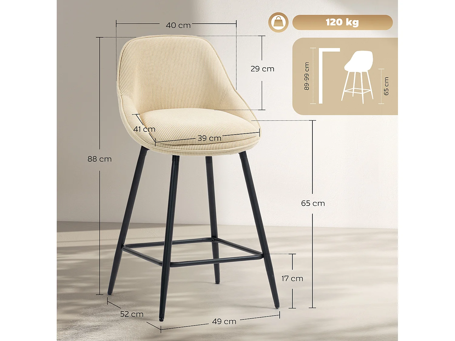 Set 2 sgabelli bar con schienale e braccioli sgabelli cucina girevole a 360°