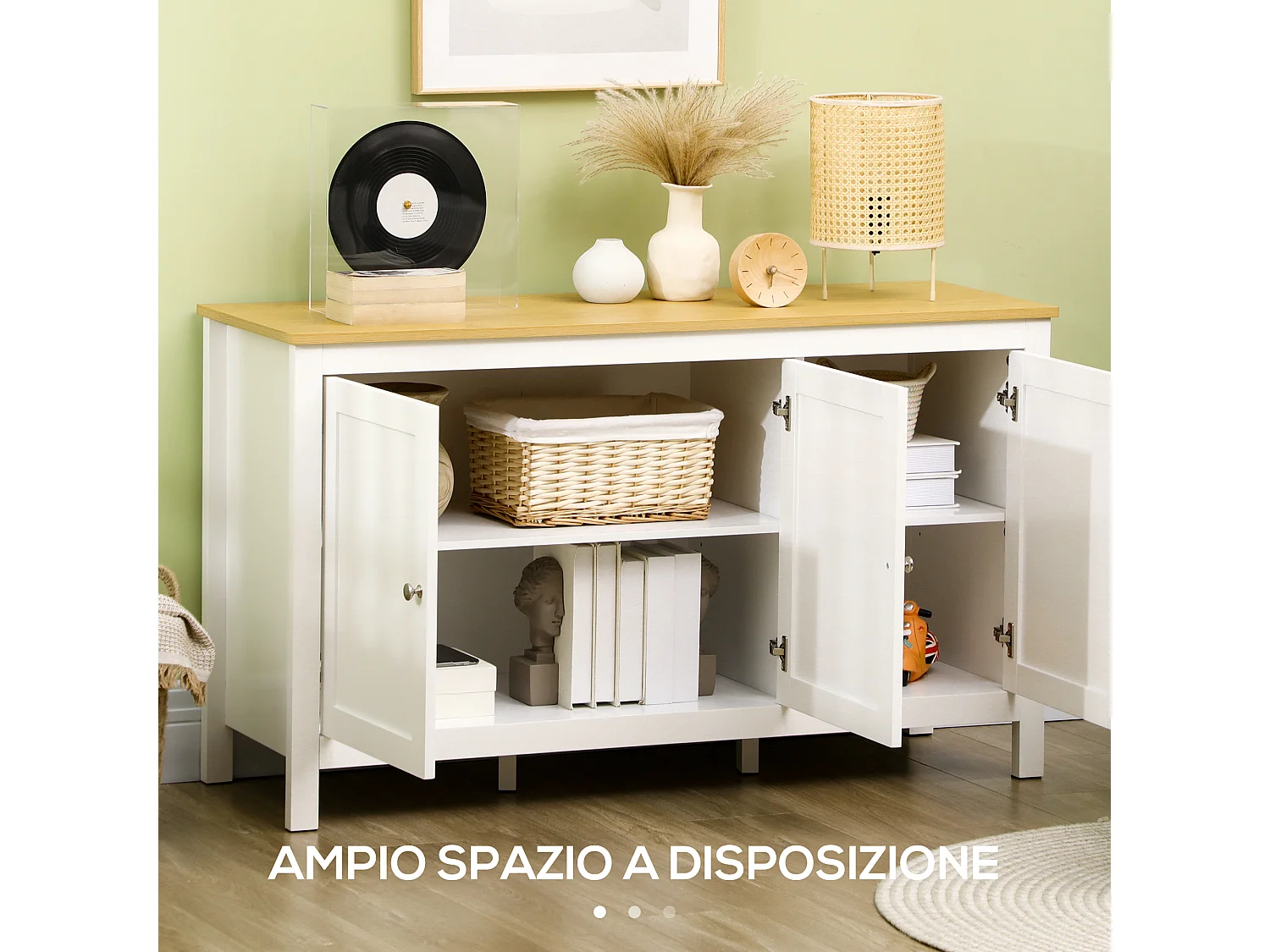 Credenza cucina con 3 ante mobile cucina moderno con ripiano regolabile