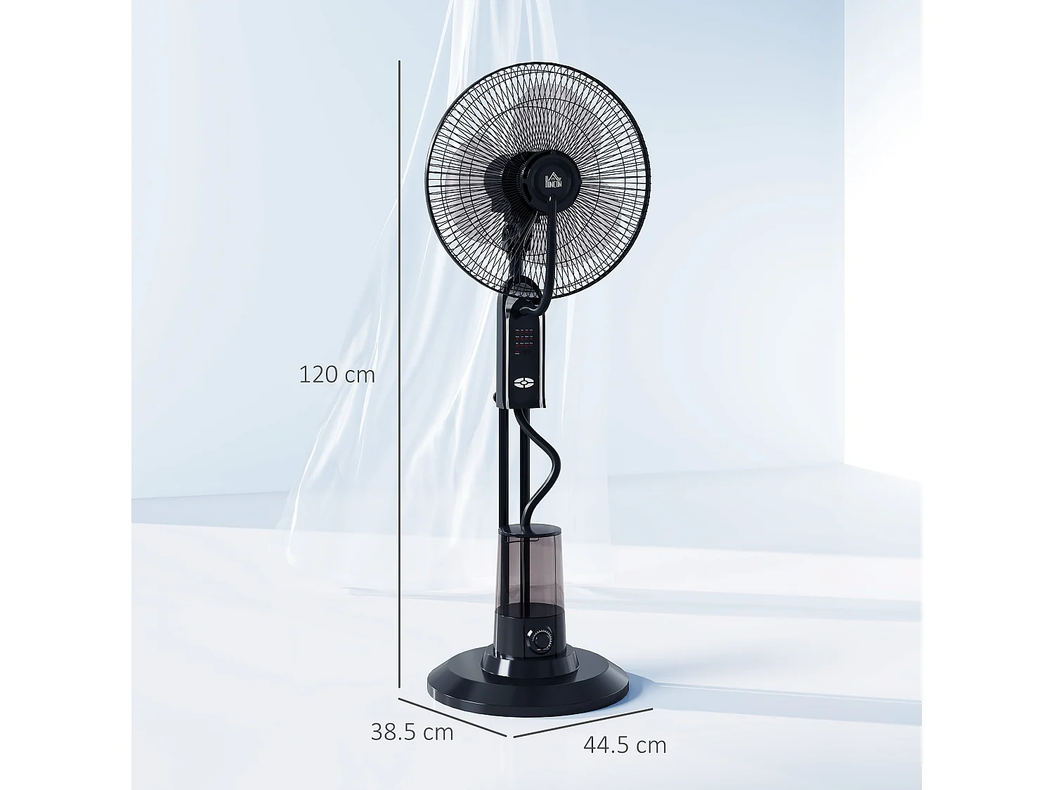 Ventilatore nebulizzatore con serbatoio da 3.2l, 3 modalità e 3 velocità