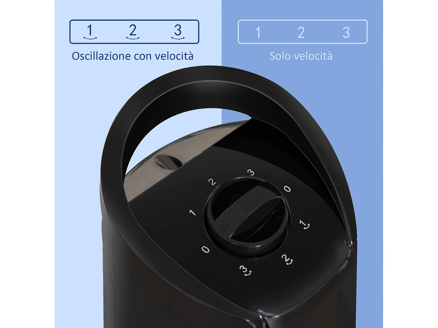 Ventilatore a colonna moderno 3 velocità con oscillazione 70°