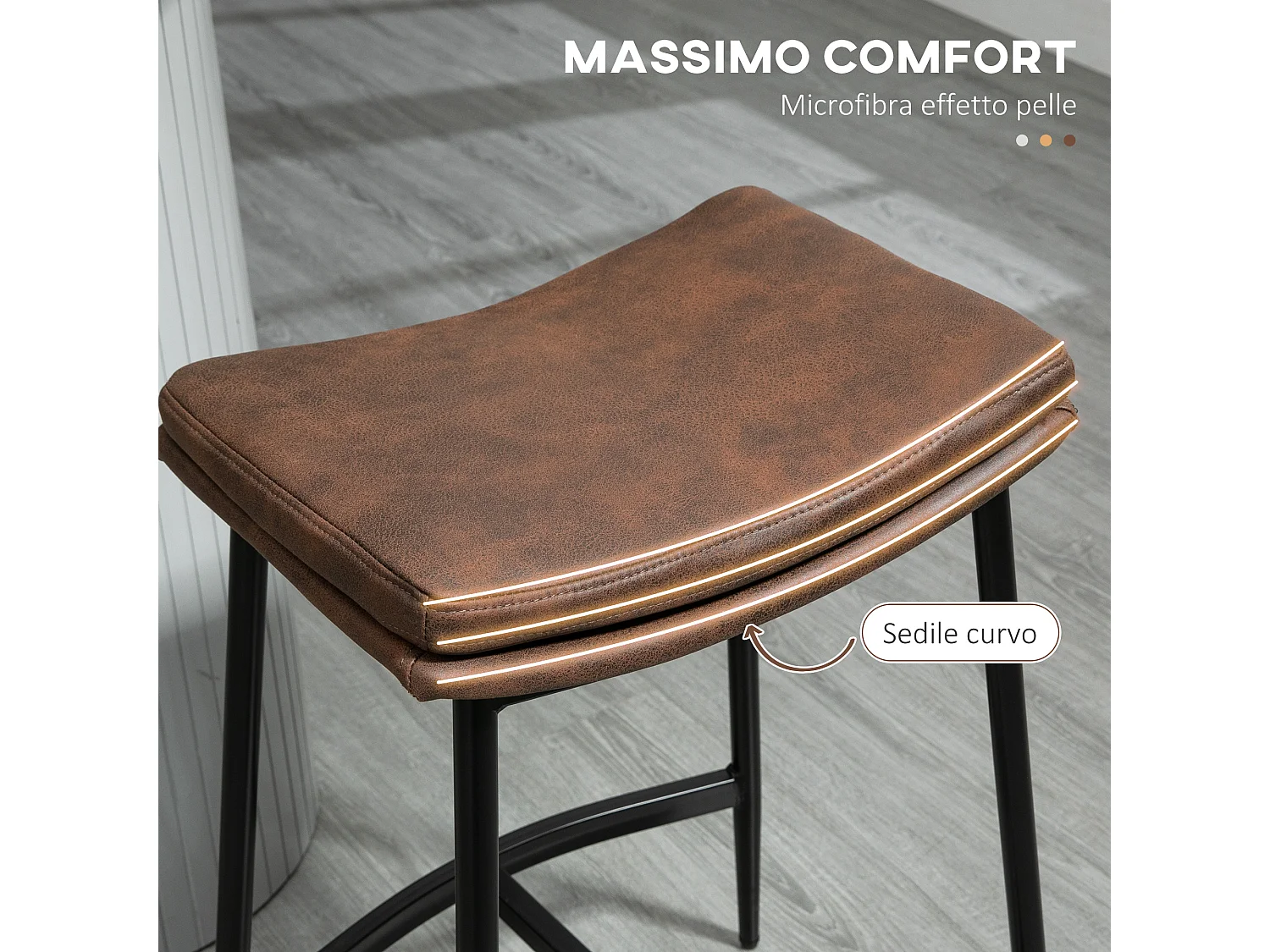 Set 2 sgabelli bar in stile industriale con poggiapiedi sgabelli alti cucina