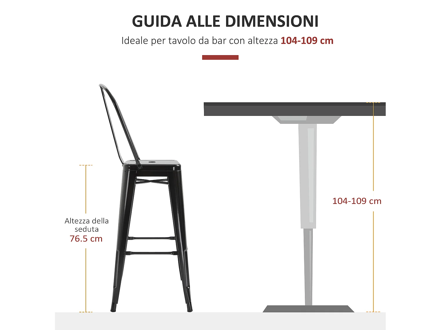 Set 4 sgabelli ergonomici con schienale rimovibile e poggiapiedi