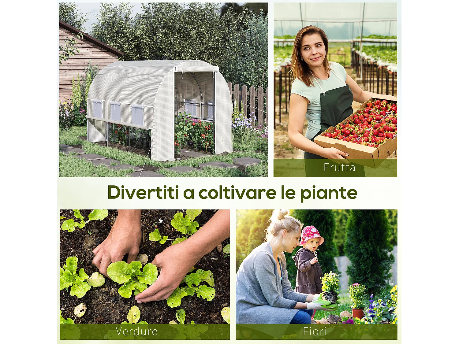 Cerchi da giardino per serra archi per serra tunnel orto con copertura a rete