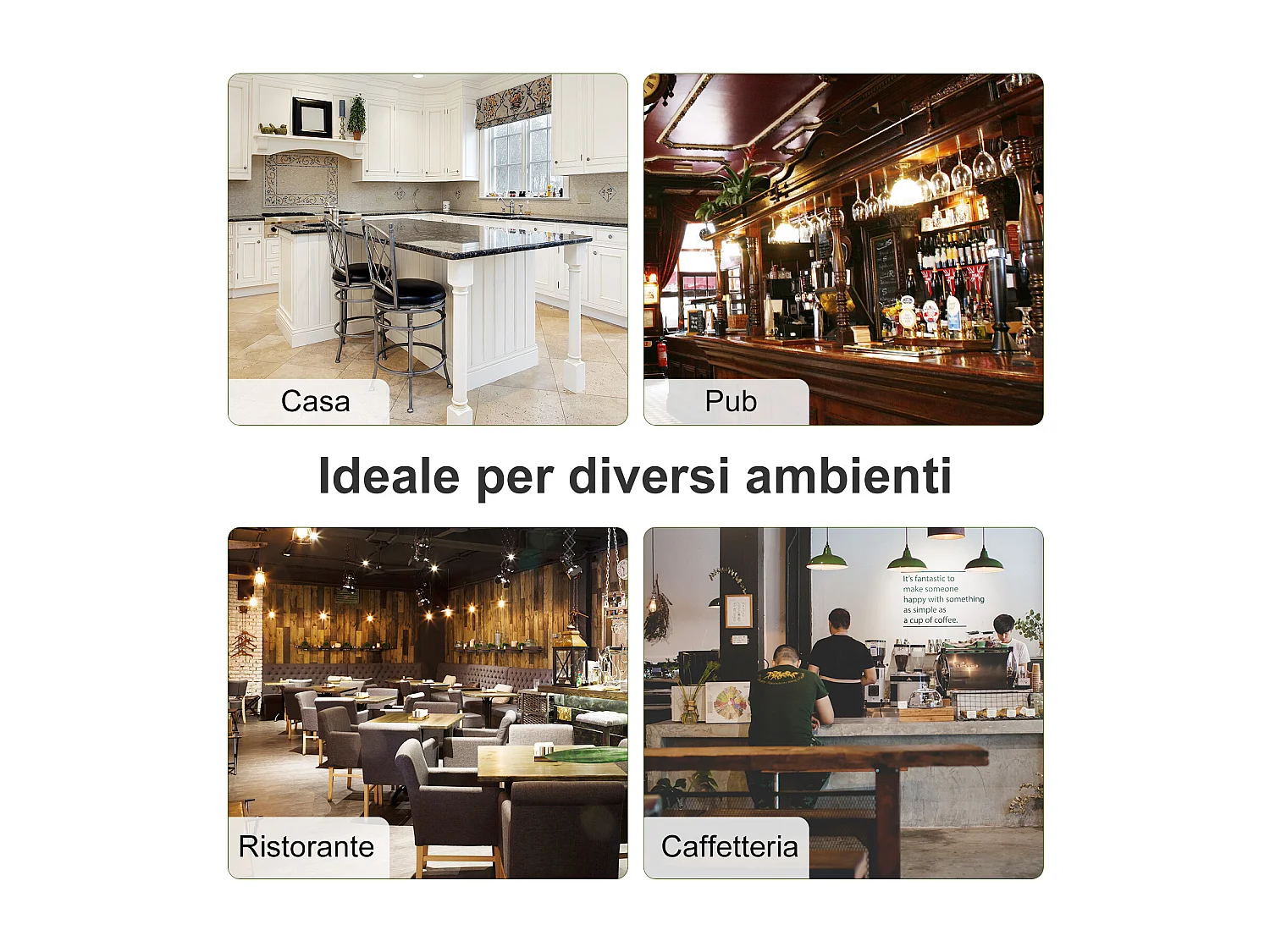 Set 2 sgabelli alti da bar in stile industriale marrone e oro