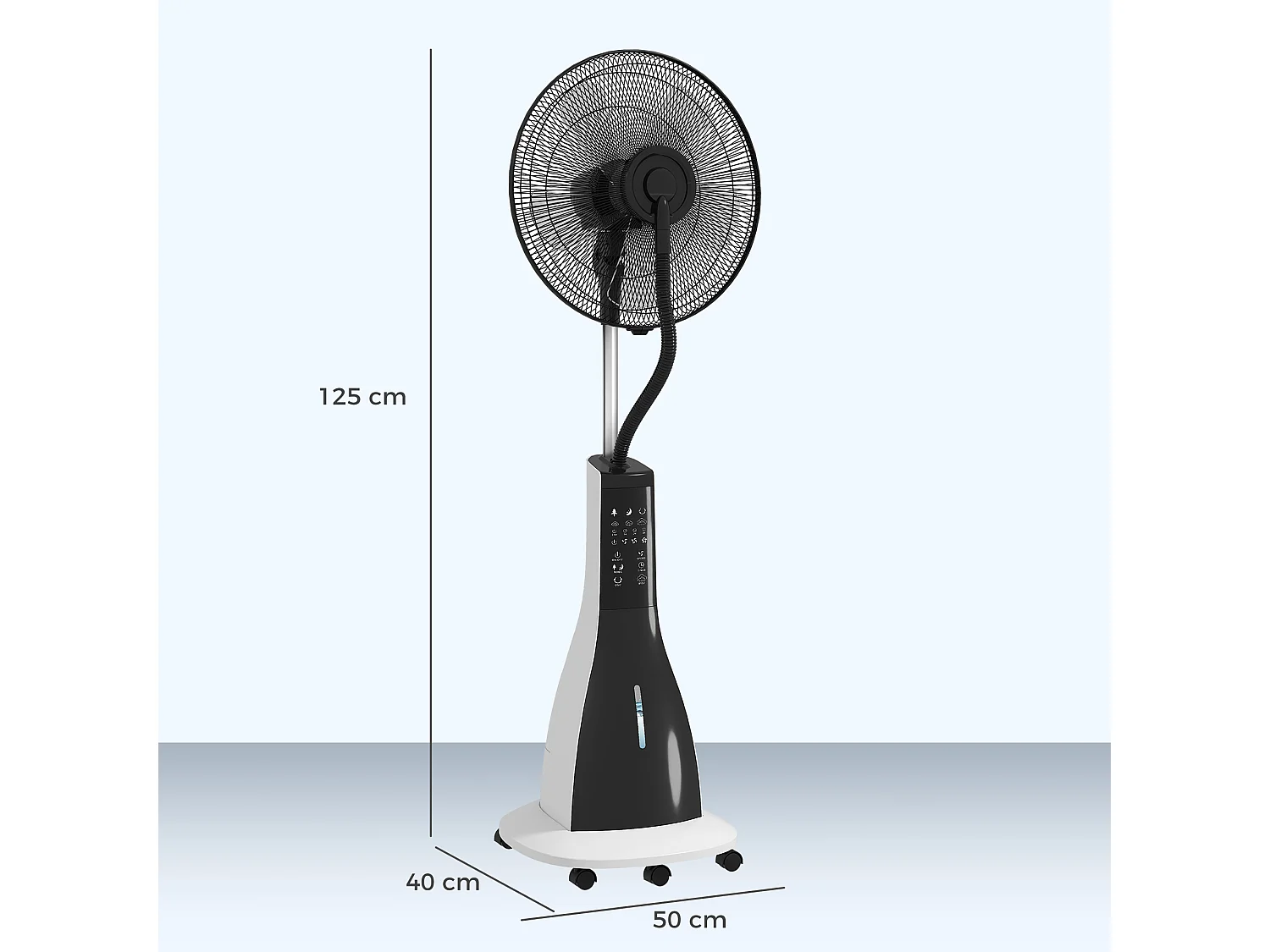 Ventilatore nebulizzatore con serbatoio da 3l 3 modalità e 3 velocità
