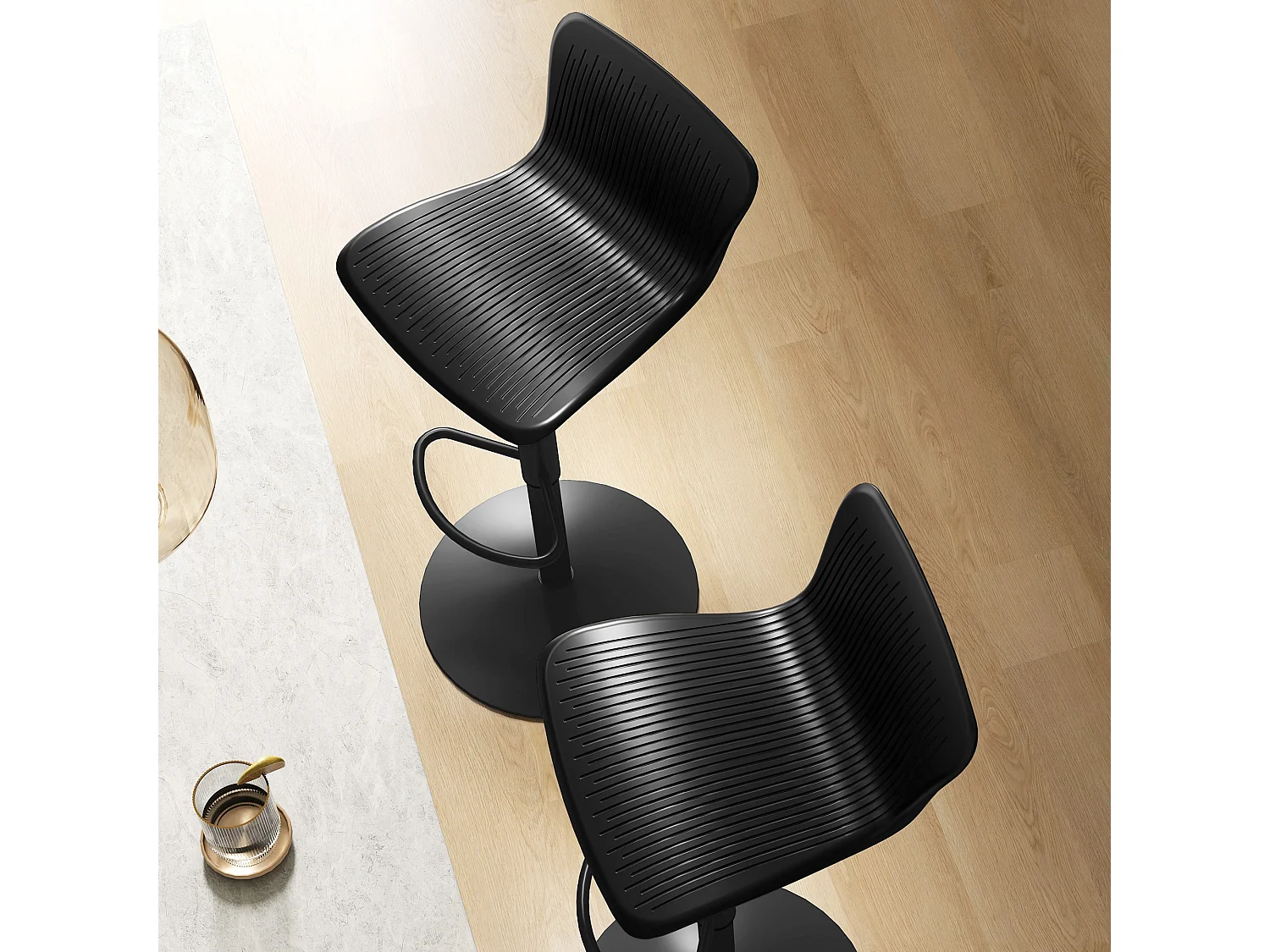 Set 2 sgabelli da bar con schienali ergonomici poggiapiedi sgabelli cucina